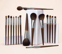 Handcrafted Solid Wood Handle Wool Makeup Brushes – Artistry in Every Sweep - Beauty Unstoppable Makeup Brush Set