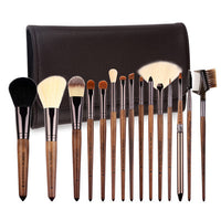 Walnut Handle Makeup Brushes - Beauty Unstoppable Makeup Brush Set
