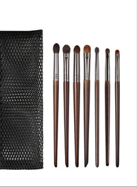 Handcrafted Solid Wood Handle Wool Makeup Brushes – Artistry in Every Sweep - Beauty Unstoppable Makeup Brush Set