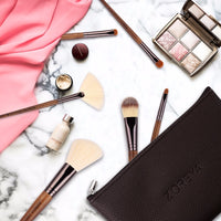 Walnut Handle Makeup Brushes - Beauty Unstoppable Makeup Brush Set