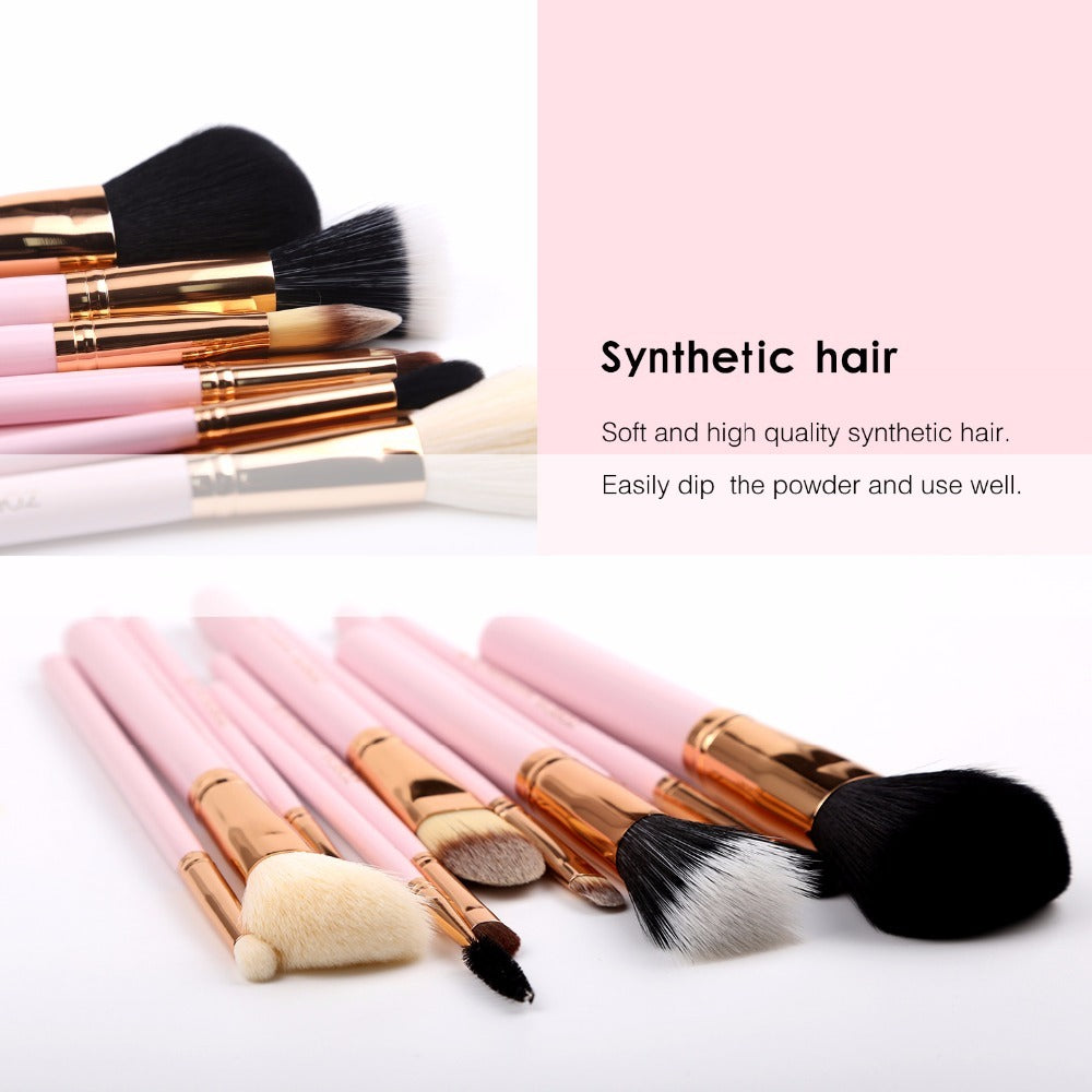 Man-made fiber color tube makeup brush set - Beauty Unstoppable Makeup Brush Set