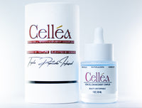 Cellea skincare product packaging on a white background