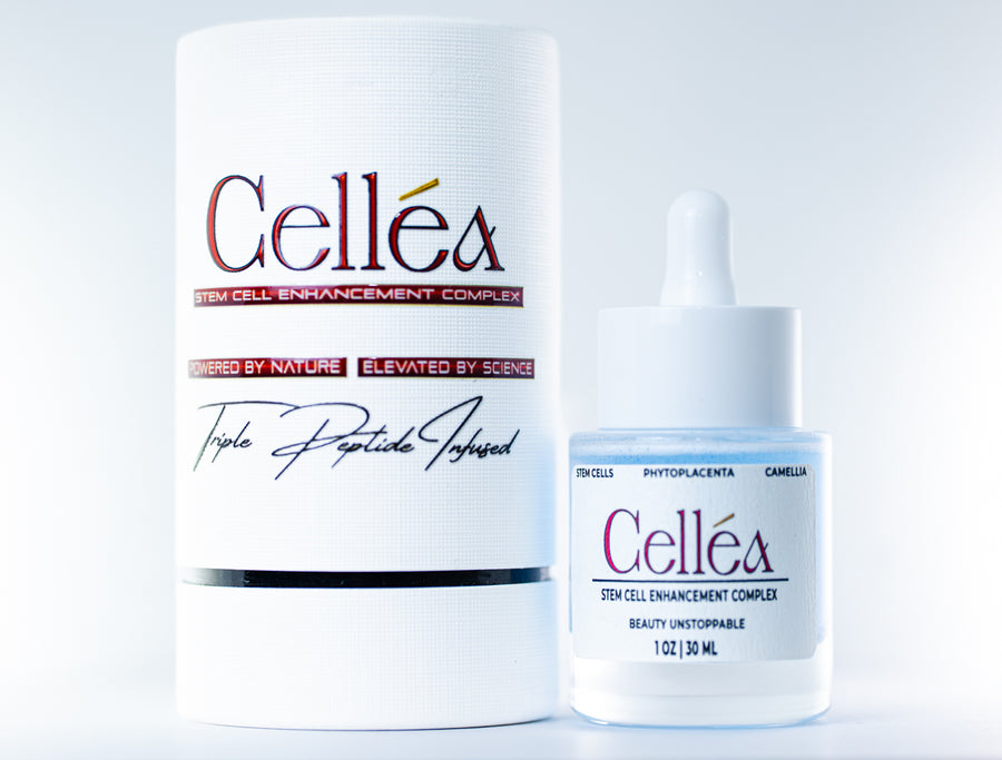 Cellea skincare product packaging on a white background