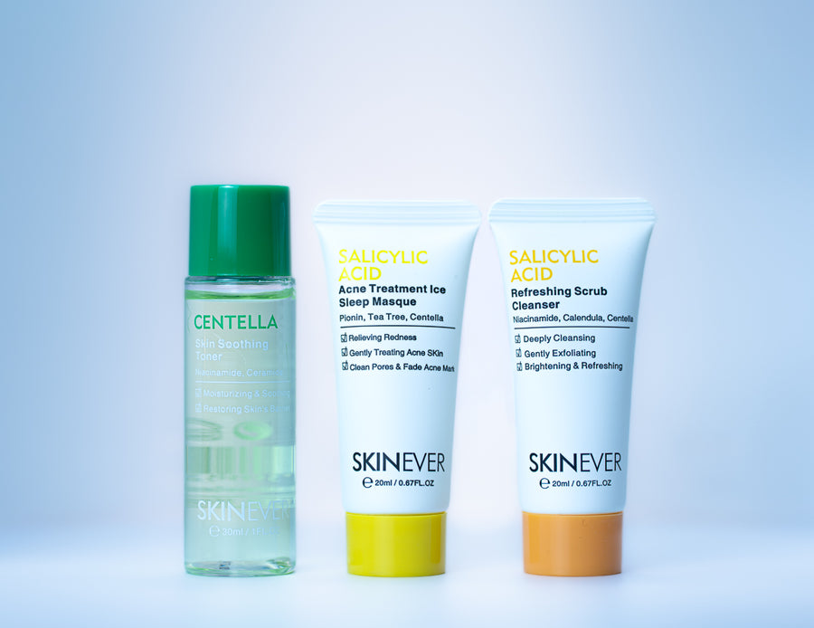 SKINEVER 3-Piece Acne Care & Hydration Set