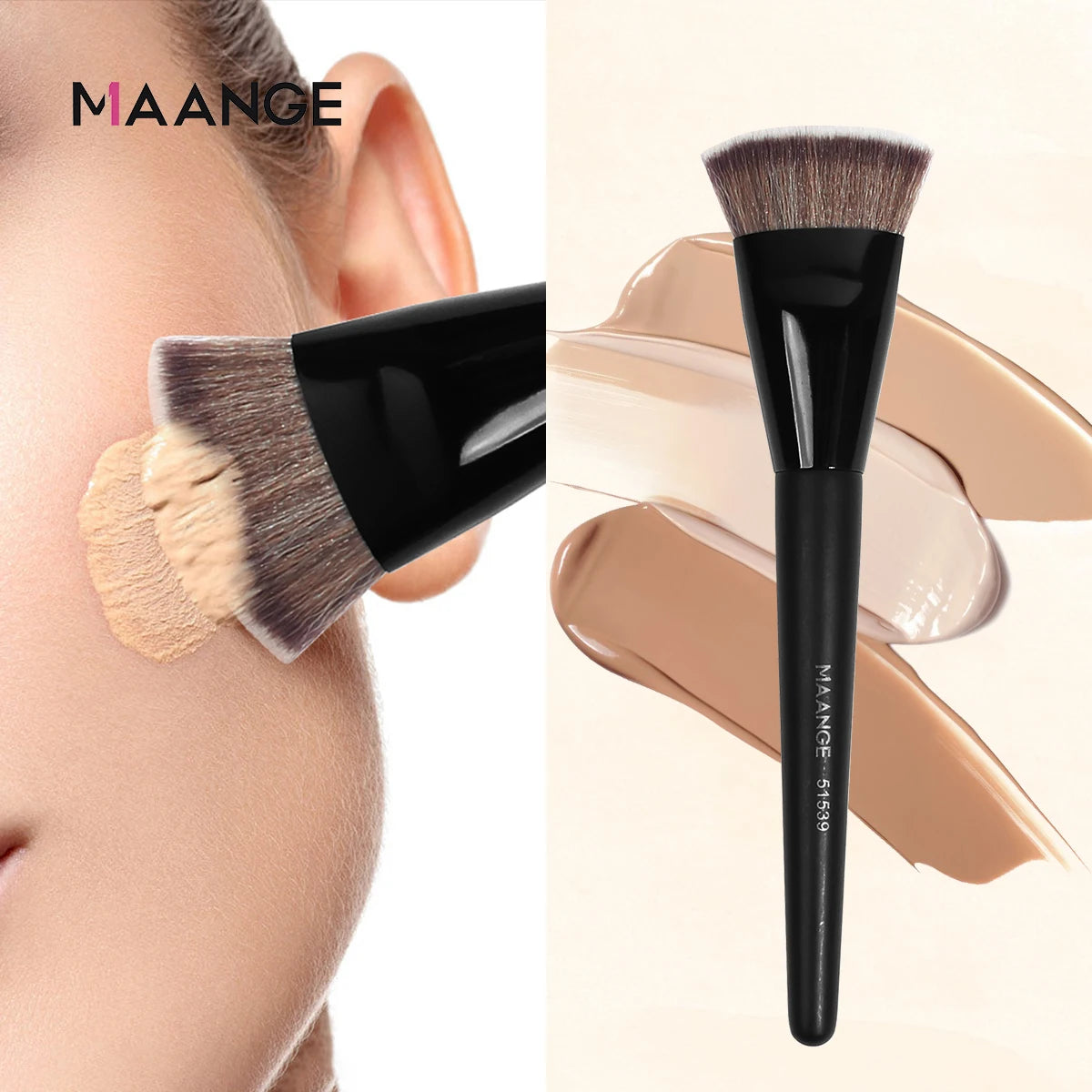 MAANGE Flat Head Foundation Brush - Beauty Unstoppable Makeup Brush Set