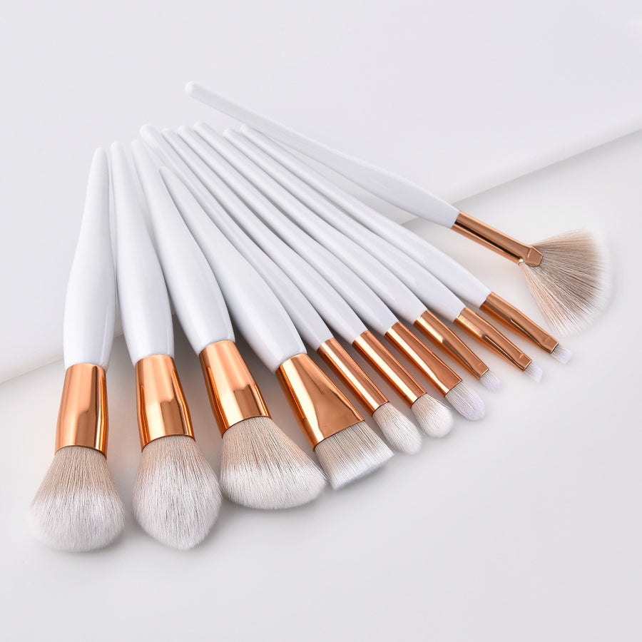 Winter-Pearl 11-Piece Makeup Brush Set - Beauty Unstoppable Makeup Brush Set
