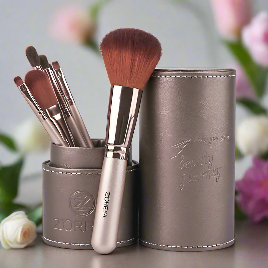 Zoreya 7-Piece Makeup Brush Set – Your Daily Glow’s Stunning Sidekick - Beauty Unstoppable Makeup Brush Set